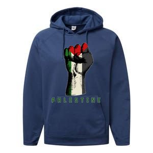 Free Gaza Palestine Flag Peace Love Palestine People Scarf Great Gift Performance Fleece Hoodie