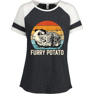 Funny Guinea Pig Lover Furry Potato Cavy Owner Guinea Pig Enza Ladies Jersey Colorblock Tee