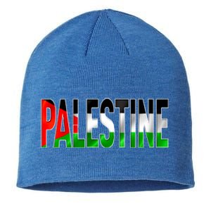 Free Gaza Palestine Flag Proud Palestine Roots Arabic Gift Funny Gift Sustainable Beanie