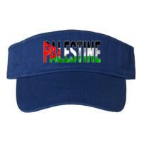 Free Gaza Palestine Flag Proud Palestine Roots Arabic Gift Funny Gift Valucap Bio-Washed Visor