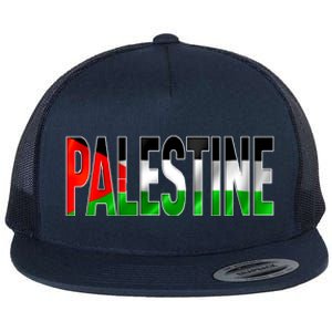 Free Gaza Palestine Flag Proud Palestine Roots Arabic Gift Funny Gift Flat Bill Trucker Hat