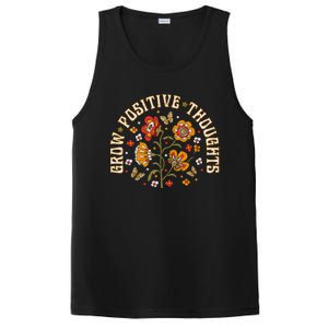 Floral Grow Positive Thoughts Boho Peace Flowers Gardeners PosiCharge Competitor Tank