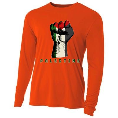 Free Gaza Palestine Flag Peace Love Palestine People Scarf Meaningful Gift Cooling Performance Long Sleeve Crew