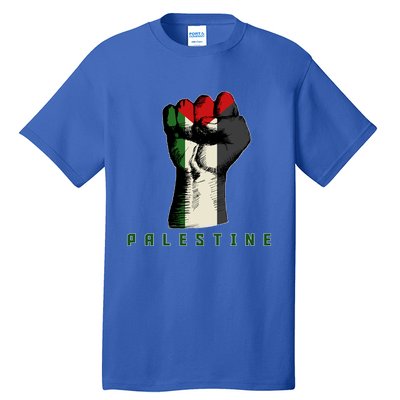 Free Gaza Palestine Flag Peace Love Palestine People Scarf Meaningful Gift Tall T-Shirt