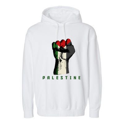 Free Gaza Palestine Flag Peace Love Palestine People Scarf Meaningful Gift Garment-Dyed Fleece Hoodie