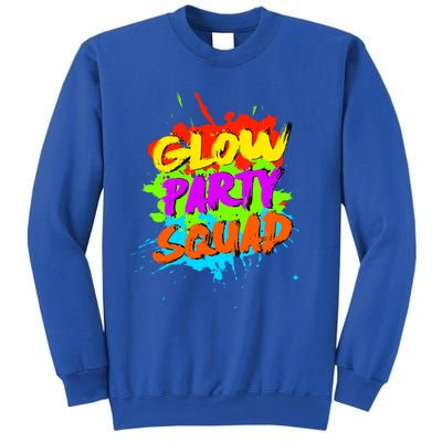 Funny Glow Party Squad Colorful Splash Retro Costume Party Gift Sweatshirt