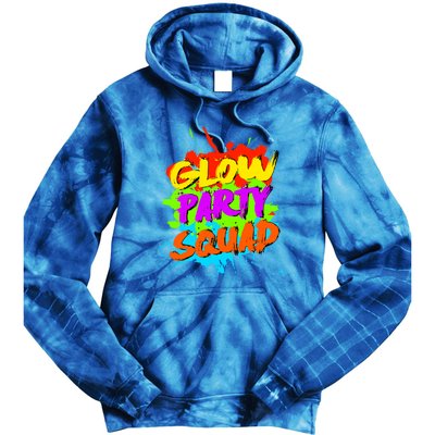 Funny Glow Party Squad Colorful Splash Retro Costume Party Gift Tie Dye Hoodie