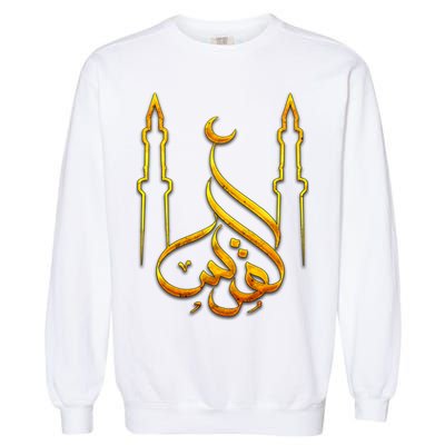 Free Gaza Palestine Quds Save Al Aqsa Mosque Proud Palestine Great Gift Garment-Dyed Sweatshirt