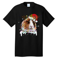 Funny Guinea Pig Reindeer Christmas Tree Light Guinea Pig Tall T-Shirt