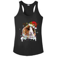 Funny Guinea Pig Reindeer Christmas Tree Light Guinea Pig Ladies PosiCharge Competitor Racerback Tank