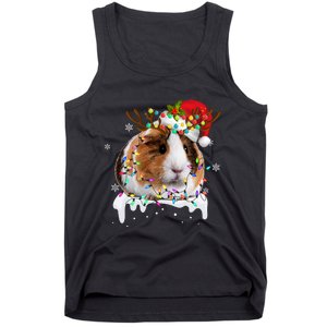 Funny Guinea Pig Reindeer Christmas Tree Light Guinea Pig Tank Top