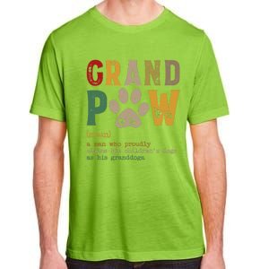 Funny Grand Paw Grandpa Dog Dad Definition Pawpa Fathers Day Adult ChromaSoft Performance T-Shirt