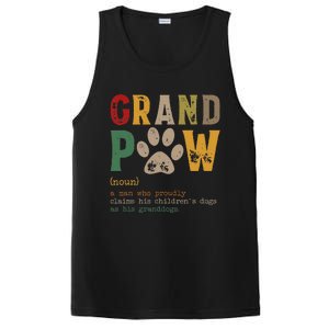 Funny Grand Paw Grandpa Dog Dad Definition Pawpa Fathers Day PosiCharge Competitor Tank