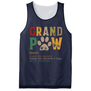 Funny Grand Paw Grandpa Dog Dad Definition Pawpa Fathers Day Mesh Reversible Basketball Jersey Tank