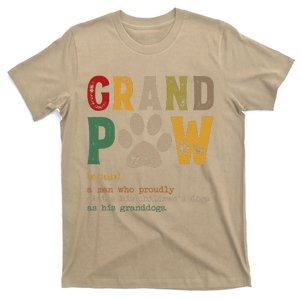 Funny Grand Paw Grandpa Dog Dad Definition Pawpa Fathers Day T-Shirt