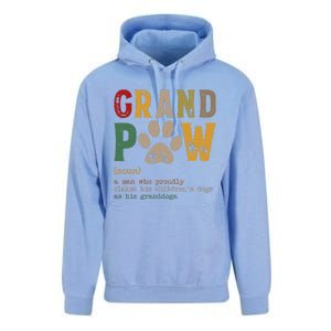 Funny Grand Paw Grandpa Dog Dad Definition Pawpa Fathers Day Unisex Surf Hoodie