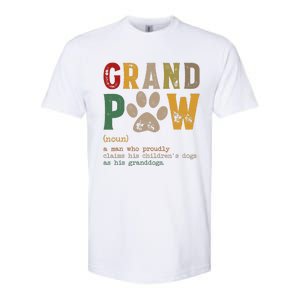 Funny Grand Paw Grandpa Dog Dad Definition Pawpa Fathers Day Softstyle CVC T-Shirt