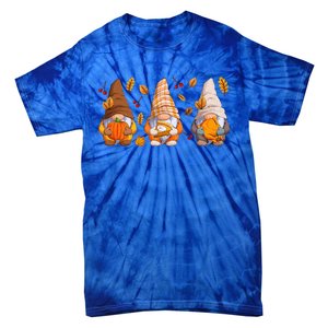 Fall Gnome Pumpkin Turkey  Thanksgiving Autumn Fall Tie-Dye T-Shirt