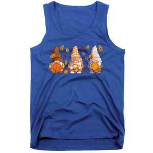 Fall Gnome Pumpkin Turkey  Thanksgiving Autumn Fall Tank Top