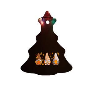 Fall Gnome Pumpkin Turkey  Thanksgiving Autumn Fall Ceramic Tree Ornament