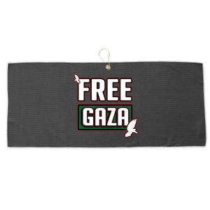 Free Gaza Palestine Free Palestine Help Gaza Palestine Gift Large Microfiber Waffle Golf Towel