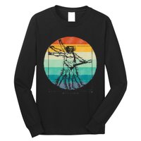 Funny Guitar Player Da Vinci Vitruvian Man Musicians Long Sleeve Shirt