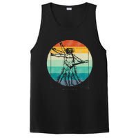 Funny Guitar Player Da Vinci Vitruvian Man Musicians PosiCharge Competitor Tank