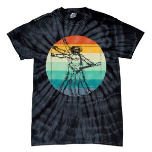 Funny Guitar Player Da Vinci Vitruvian Man Musicians Tie-Dye T-Shirt