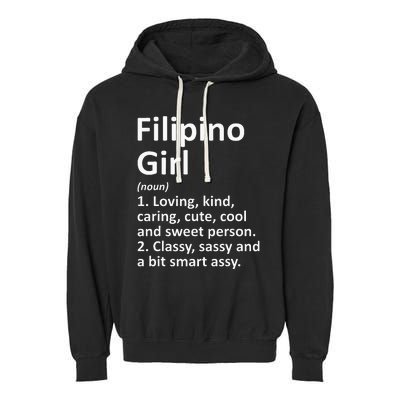 FILIPINO GIRL PHILIPPINES Gift Funny Country Roots Descent Garment-Dyed Fleece Hoodie