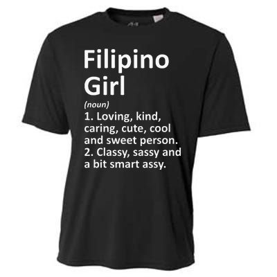 FILIPINO GIRL PHILIPPINES Gift Funny Country Roots Descent Cooling Performance Crew T-Shirt