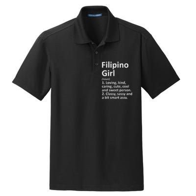 FILIPINO GIRL PHILIPPINES Gift Funny Country Roots Descent Dry Zone Grid Polo