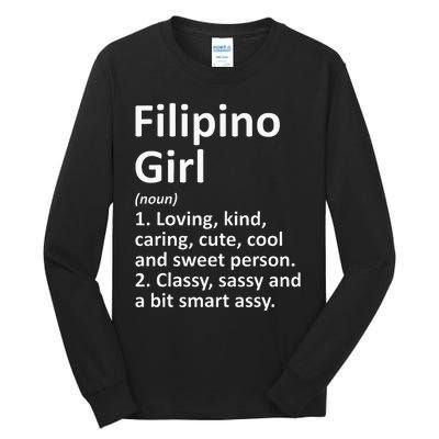 FILIPINO GIRL PHILIPPINES Gift Funny Country Roots Descent Tall Long Sleeve T-Shirt