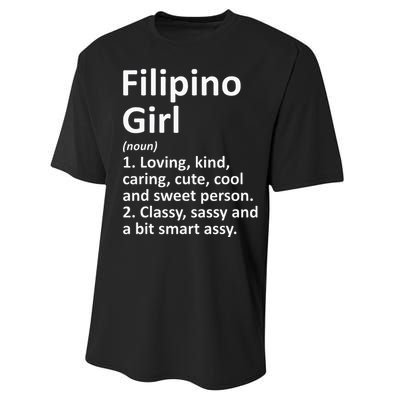 FILIPINO GIRL PHILIPPINES Gift Funny Country Roots Descent Performance Sprint T-Shirt