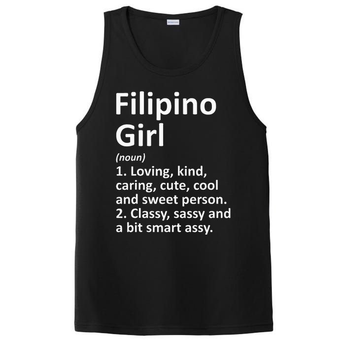 FILIPINO GIRL PHILIPPINES Gift Funny Country Roots Descent PosiCharge Competitor Tank