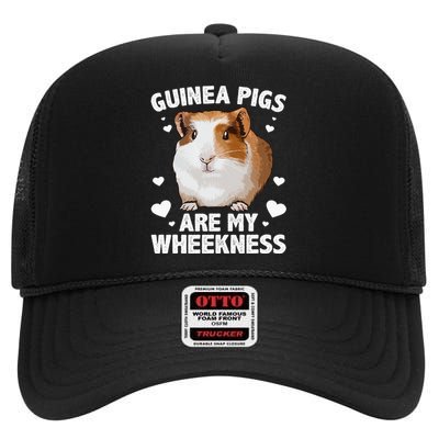 Funny Guinea Pig Design For Men Women Kids Guinea Pig Lovers High Crown Mesh Back Trucker Hat