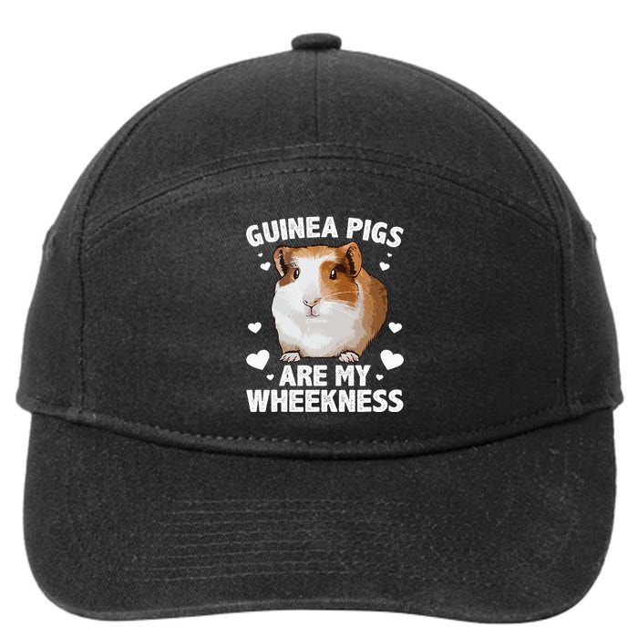 Funny Guinea Pig Design For Men Women Kids Guinea Pig Lovers 7-Panel Snapback Hat