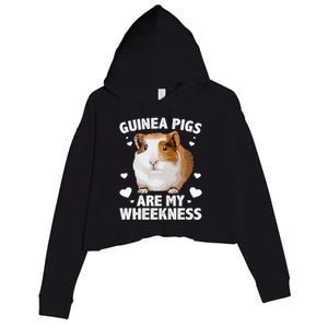 Funny Guinea Pig Design For Men Women Kids Guinea Pig Lovers Crop Fleece Hoodie