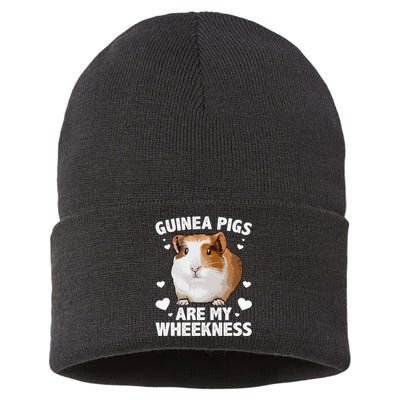 Funny Guinea Pig Design For Men Women Kids Guinea Pig Lovers Sustainable Knit Beanie