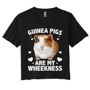 Funny Guinea Pig Design For Men Women Kids Guinea Pig Lovers Women's Crop Top Tee