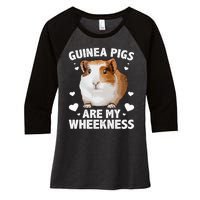 Funny Guinea Pig Design For Men Women Kids Guinea Pig Lovers Women's Tri-Blend 3/4-Sleeve Raglan Shirt