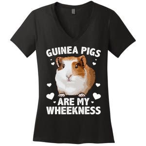 Funny Guinea Pig Design For Men Women Kids Guinea Pig Lovers Women's V-Neck T-Shirt