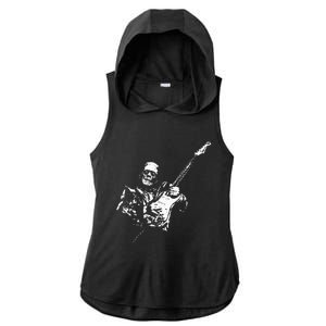 Frankenstein Guitar Player Ladies PosiCharge Tri-Blend Wicking Draft Hoodie Tank