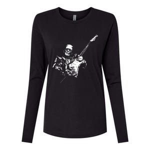 Frankenstein Guitar Player Womens Cotton Relaxed Long Sleeve T-Shirt