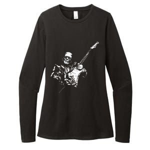 Frankenstein Guitar Player Womens CVC Long Sleeve Shirt