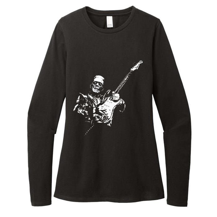 Frankenstein Guitar Player Womens CVC Long Sleeve Shirt