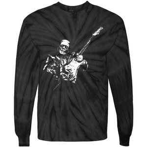 Frankenstein Guitar Player Tie-Dye Long Sleeve Shirt