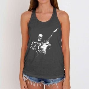 Frankenstein Guitar Player Women's Knotted Racerback Tank