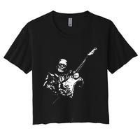 Frankenstein Guitar Player Women's Crop Top Tee