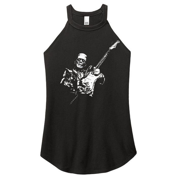 Frankenstein Guitar Player Women's Perfect Tri Rocker Tank