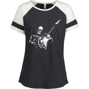 Frankenstein Guitar Player Enza Ladies Jersey Colorblock Tee